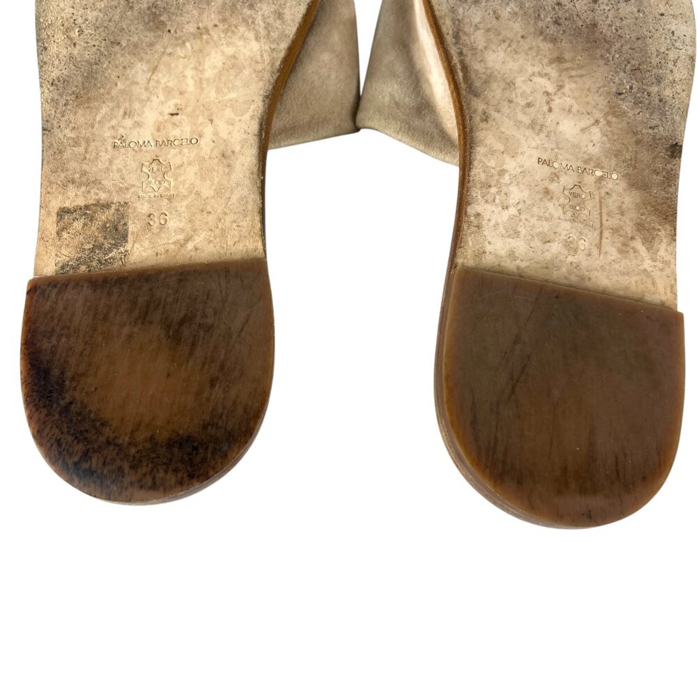 Paloma Barceló Emilie Suede Slide Sandals in Nude Jute Size US 5 ½ or 6 EU 36 - Picture 11 of 11